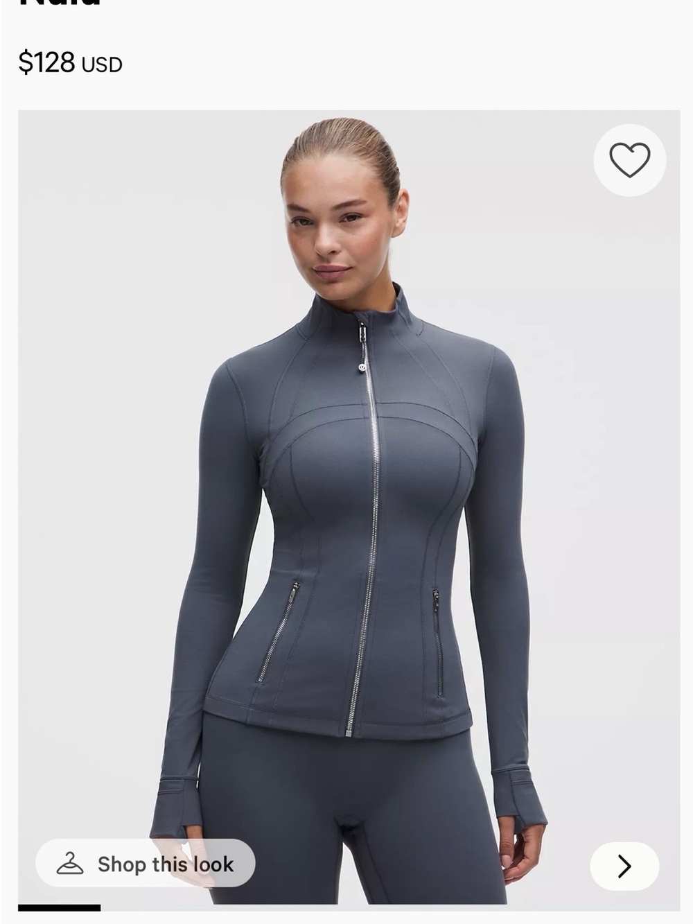 lululemon athletica Navy Full-Zip Performance Jacket